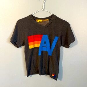 Aviator Nation charcoal Logo Boyfriend Tee XS